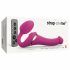 Strap-on-me S - påsättningsbar luftvibrerande vibrator - liten (rosa)