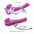 Strap-on-me S - påsättningsbar luftvibrerande vibrator - liten (rosa)