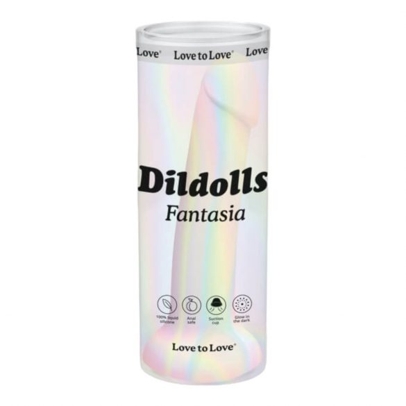 Dildolls Fantasia - sugpropp silikon dildo (randig)