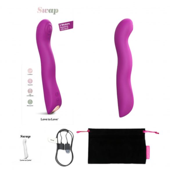 Love to Love Swap - uppladdningsbar pulserande G-punkt vibrator (lila)