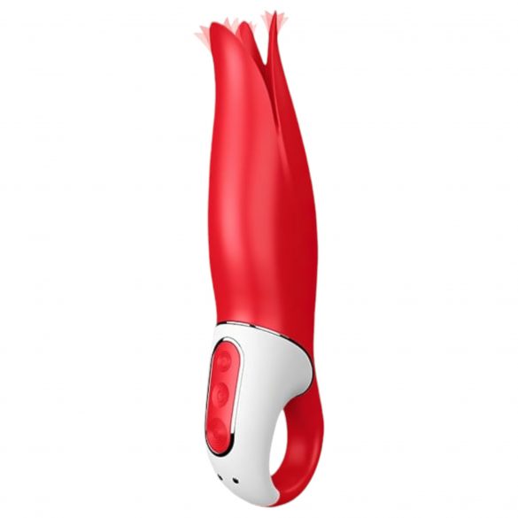 Satisfyer Power Flower - uppladdningsbar, vattentät vibrator (röd)