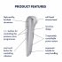 Satisfyer Luxury High Fashion - Air Pulse Clitoral Stimulator (Silver) 