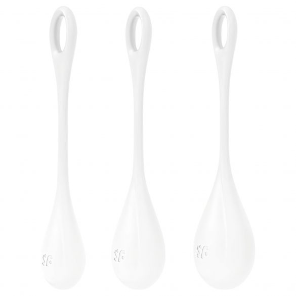 Satisfyer Yoni Power 1 - Geishakulor Set - Vit (3-delar)