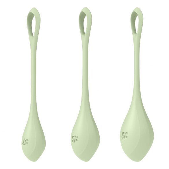 Satisfyer Yoni Power 2 - Geishakulor Set - Grön (3 delar)