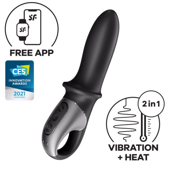 Satisfyer Varm Njutning - smart uppvärmd analvibrator (svart)