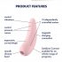 Satisfyer Curvy 2+ - smart klitorisstimulator vibrator (rosa)