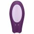 Satisfyer Double Joy - smart, uppladdningsbar, vattentät parvibrator (lila)