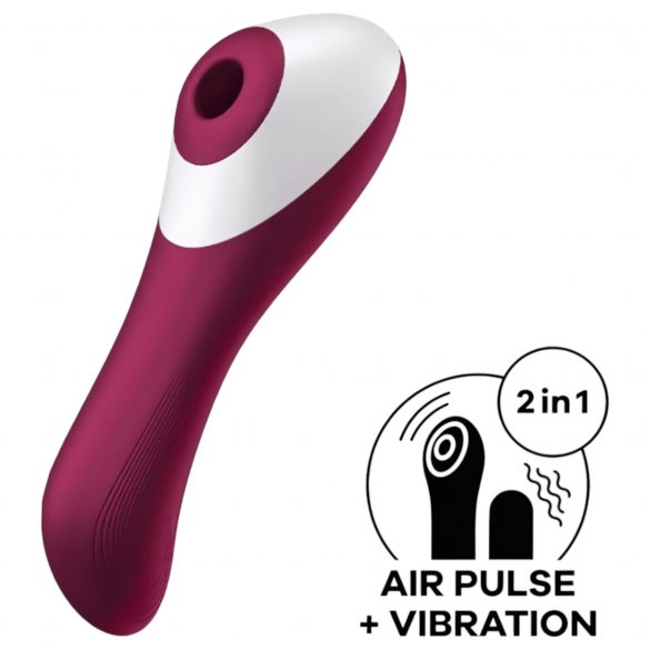 Satisfyer Dubbel Glädje - uppladdningsbar vagin- och klitorisstimulator (röd)