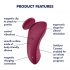 Satisfyer Sexy Secret - smart vattentät trossvibrator (vinröd)