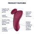 Satisfyer Sexy Secret - smart vattentät trosvibrator (vinröd)