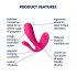 Satisfyer Top Secret Plus - smart 3-arm vibrator (rosa)