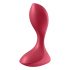 Satisfyer Backdoor Lover - uppladdningsbar vattentät analvibrator (röd)