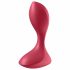 Satisfyer Backdoor Lover - uppladdningsbar vattentät analvibrator (röd)