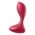 Satisfyer Backdoor Lover - uppladdningsbar vattentät analvibrator (röd)