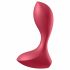 Satisfyer Backdoor Lover - uppladdningsbar vattentät analvibrator (röd)