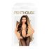 Penthouse Forbidden Fruit - öppen overall med V-ringning (svart) - XL