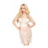 Lace Penthouse Poison Cookie Dress with Thong and Hair Accessory (White) 