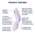 Satisfyer Curvy Trinity 2 - uppladdningsbar luftvågs vibrator 2in1 (lila)