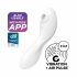 Satisfyer Curvy Trinity 5+ - smart luftvåg 2-i-1 vibrator (vit)