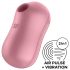 Satisfyer Cotton Candy - uppladdningsbar lufttrycksvibrator för klitoris (korall)