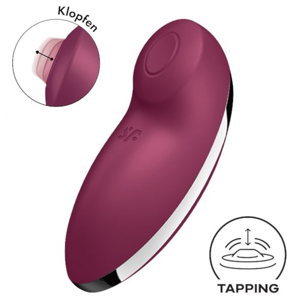 Satisfyer Tap & Climax 2 - 2-i-1 klitorisstimulator och vibrator (röd)