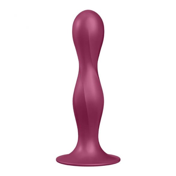 Satisfyer Double Ball-R - Weighted Dildo with Suction Cup (Red) 