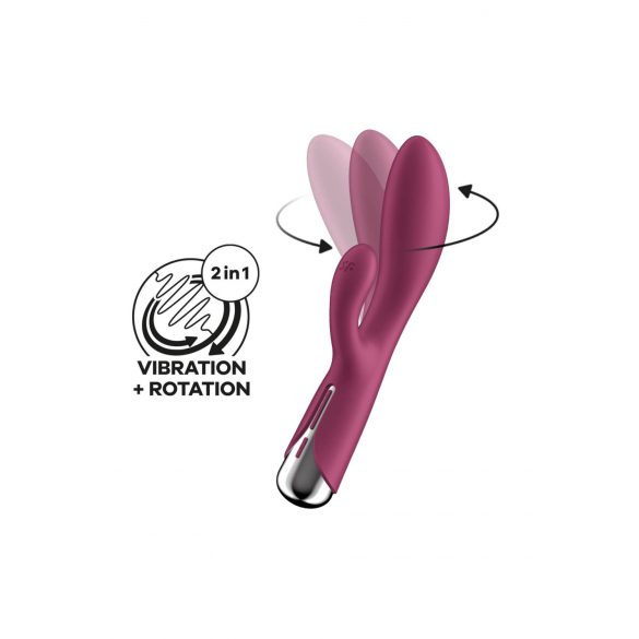 Satisfyer Snurrande Kanin 1 - röd vibrator