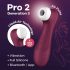 Satisfyer Pro 2 Gen3 - smart luftvibrator (vinröd)