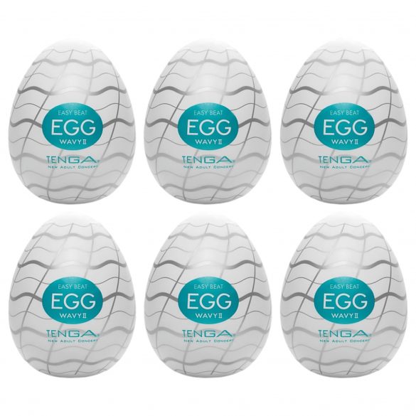 TENGA Egg Wavy II - onaniprodukt i äggform (6 stycken)