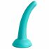 Dillio Nyfiken - sugkopp dildo i silikon (15cm) - turkos