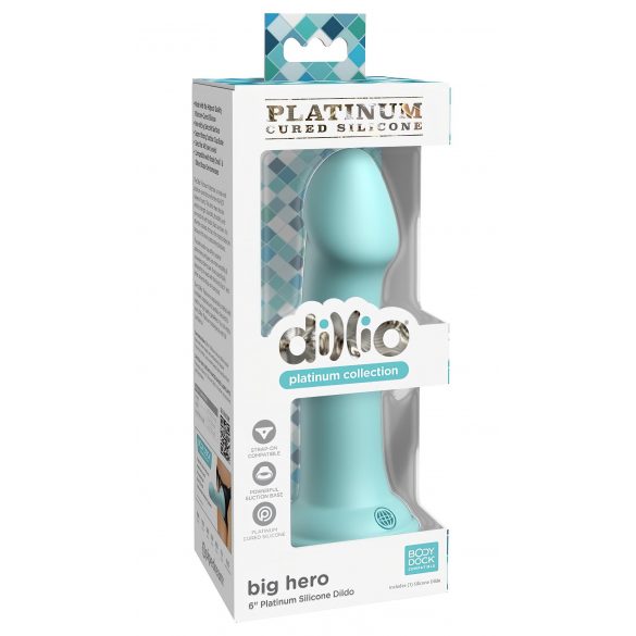 Dillio Big Hero - sugfot dildos (17 cm) - turkos