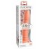 Dillio Wild Thing - sugkoppare räfflad dildo (19 cm) - orange