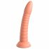 Dillio Wild Thing - sugkoppare räfflad dildo (19 cm) - orange