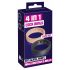 You2Toys 4in1 - penisring och pungkulor set - 2 delar (natur-svart)