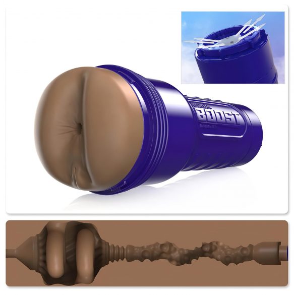 Fleshlight Boost Blast - realistisk analmasturbator (brun)