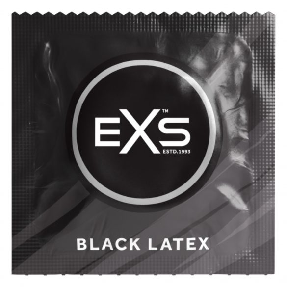 EXS Black - latexkondom - svart (12 st)