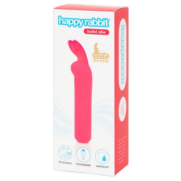 Happyrabbit Bullet - Uppladdningsbar Kanin-vibrator (rosa)