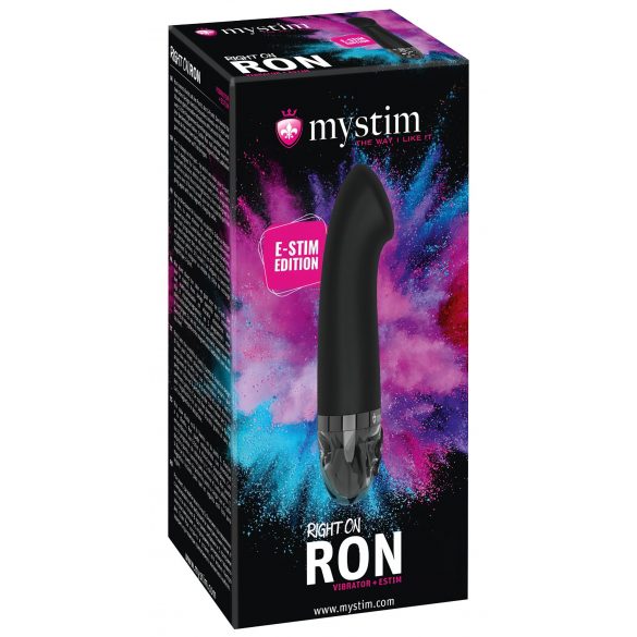 mystim Right on Ron E-Stim - uppladdningsbar, elektro G-punkt vibrator (svart)