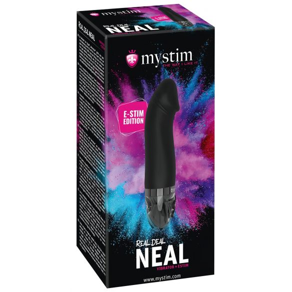 Mystim Real Deal Neal E-Stim - batteridriven elektro vibrator (svart)