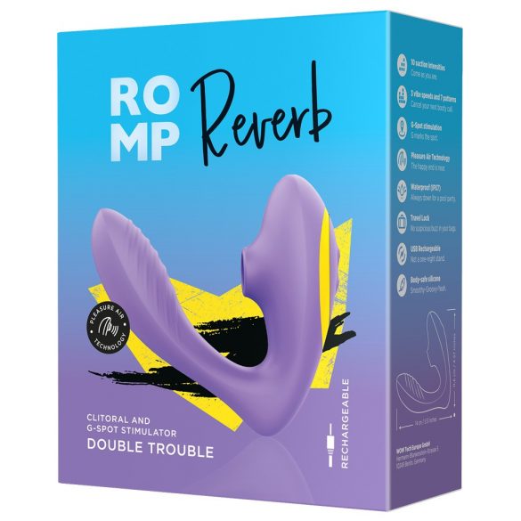 ROMP Reverb - luftvåg 2in1 G-punkt vibrator (lila)