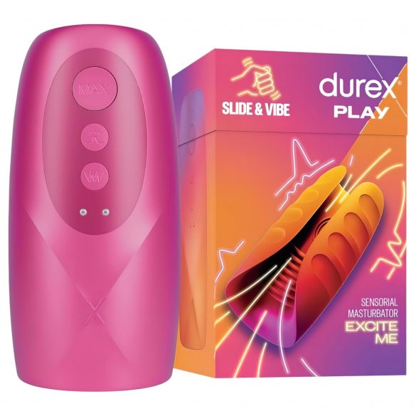 Durex Slide & Vibe - uppladdningsbar, vattentät klitorisvibrator (rosa)