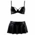 Passion Deby - BH-set med minikjol (svart) - L/XL