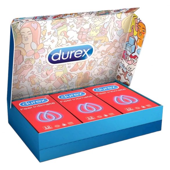 Durex Feel Intimate - tunn kondomförpackning (3 x 12 st)