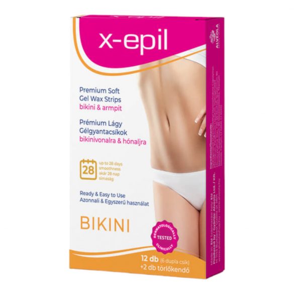 X-Epil - färdiga premium vaxremsor 12 st - bikini/armhåla