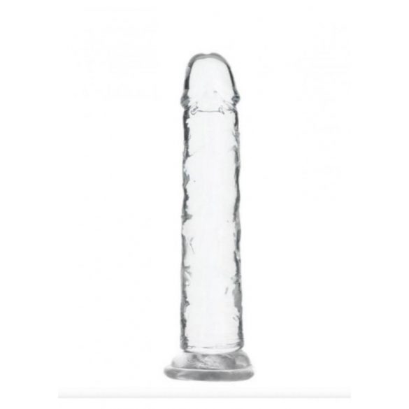 Addiction Crystal - dildo med fot (genomskinlig) - 18cm