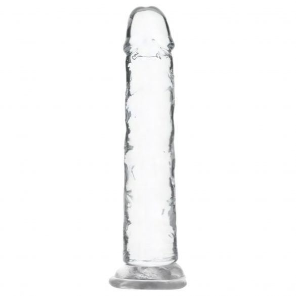 Addiction Crystal - dildo med fot (genomskinlig) - 18cm