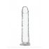 Addiction Crystal - dildo med fot (genomskinlig) - 18cm