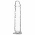 Addiction Crystal - dildo med fot (genomskinlig) - 18cm