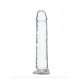 Addiction Crystal - dildo med fot (genomskinlig) - 18cm