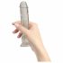 Addiction Crystal - dildo med fot (genomskinlig) - 18cm